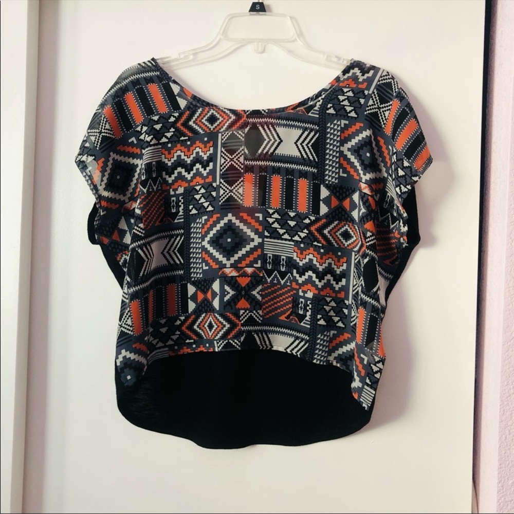 Sheer Geometric Top